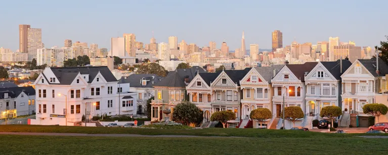 Alamo Square & the Painted Ladies · archival location photograph