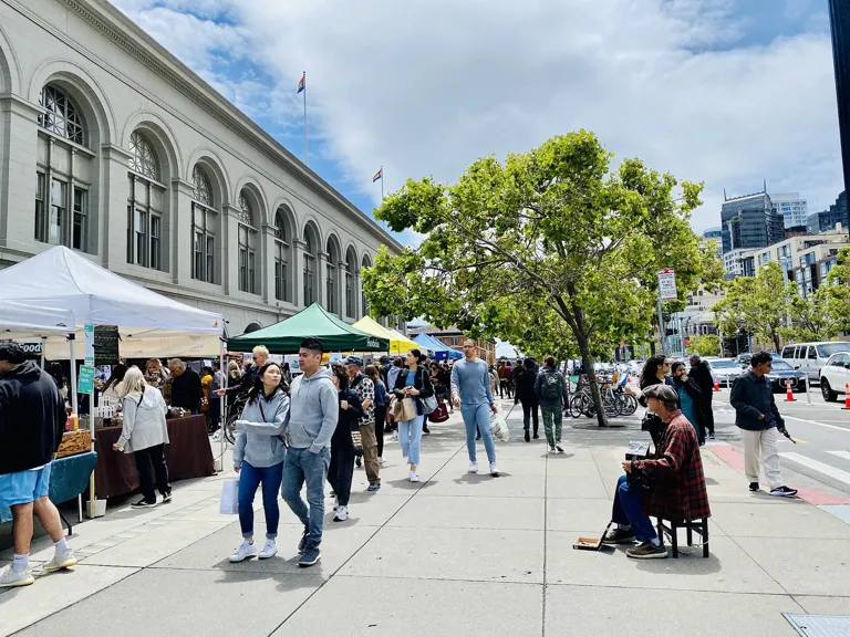 HEAD WEST at the Ferry Building · archival location photograph
